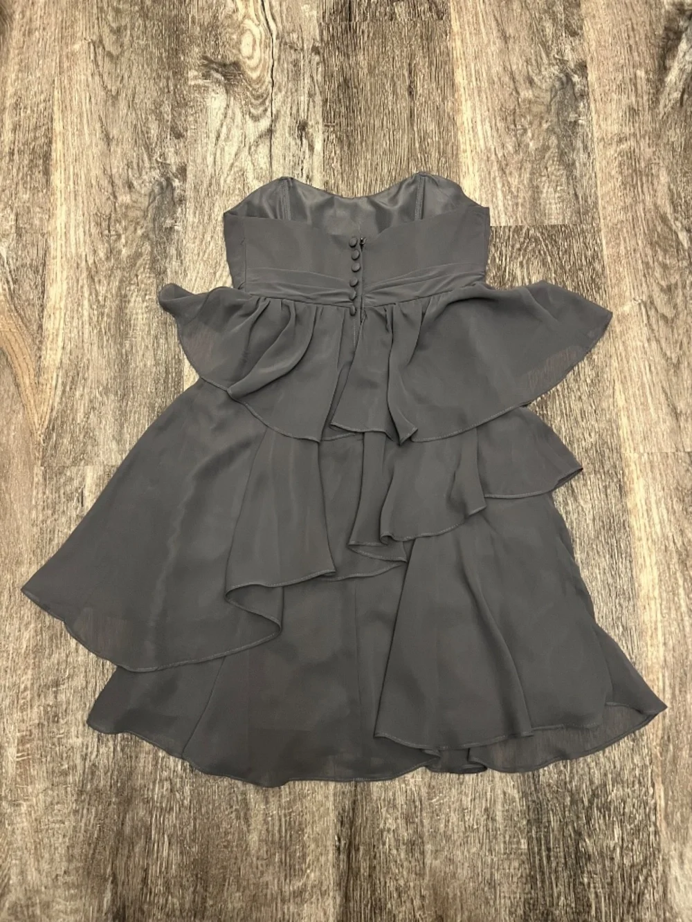 Alfred Angelo Gray Flower Girl Dress